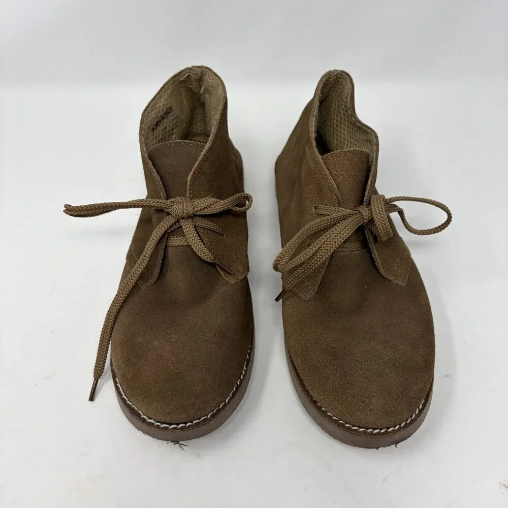 J. Crew Factory Crewcuts boys' desert chukka boots 6 brown suede leather